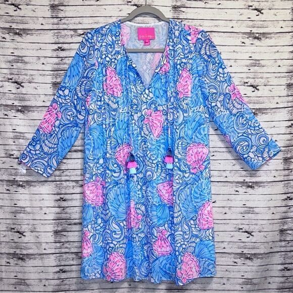 Lilly Pulitzer Marilina Tunic Dress Raising Shell - Picture 1 of 10